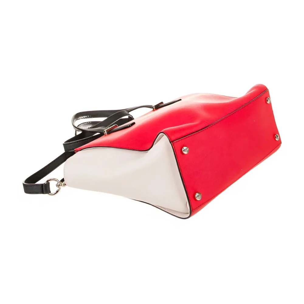 Kate Spade New York Red & White Saffiano Leather Satchel (EUC)(DUST BAG)✨️♥️✨️